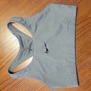 Nike Sports Bra, Gray/Charcoal, Sz Small
